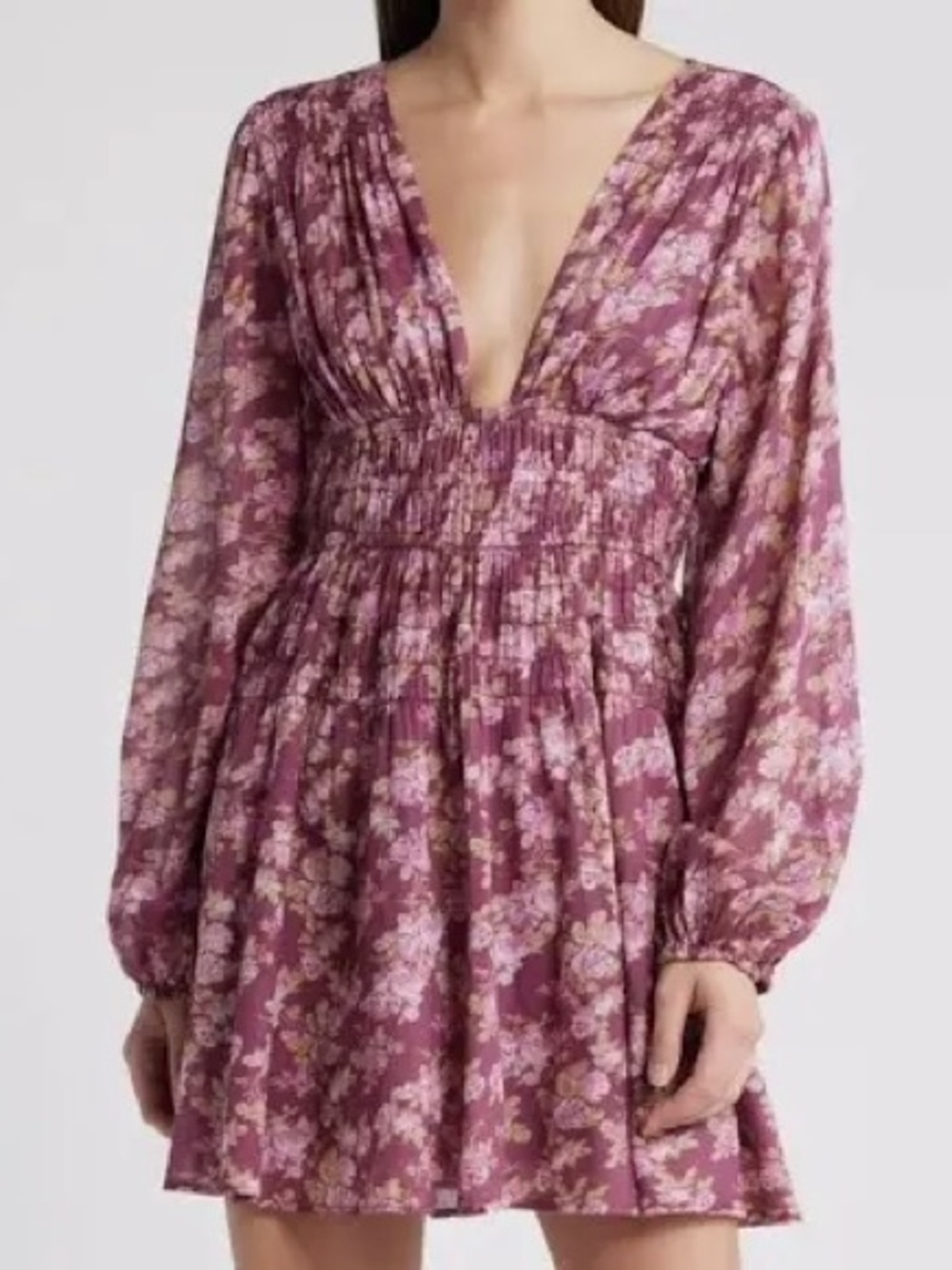 Free people keep you long sleeve mini dress